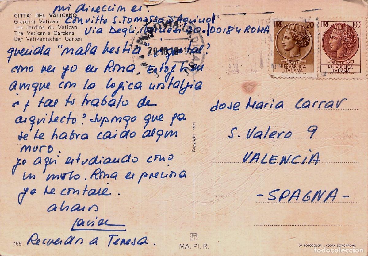 Postales: Postal de los Jardines Vaticanos y C&uacute;pula de San Pedro - Foto 2