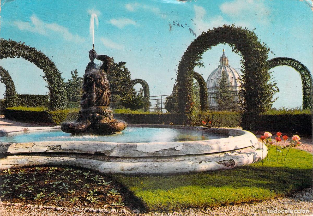Postales: Postal de los Jardines Vaticanos y C&uacute;pula de San Pedro - Foto 1
