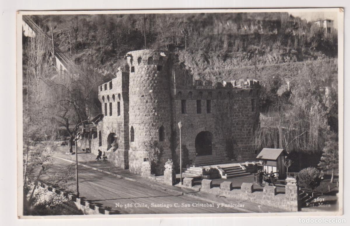 Postales: Chile. Santiago. Cerro Castillo de San Crist&oacute;bal y Funicular - Foto 1