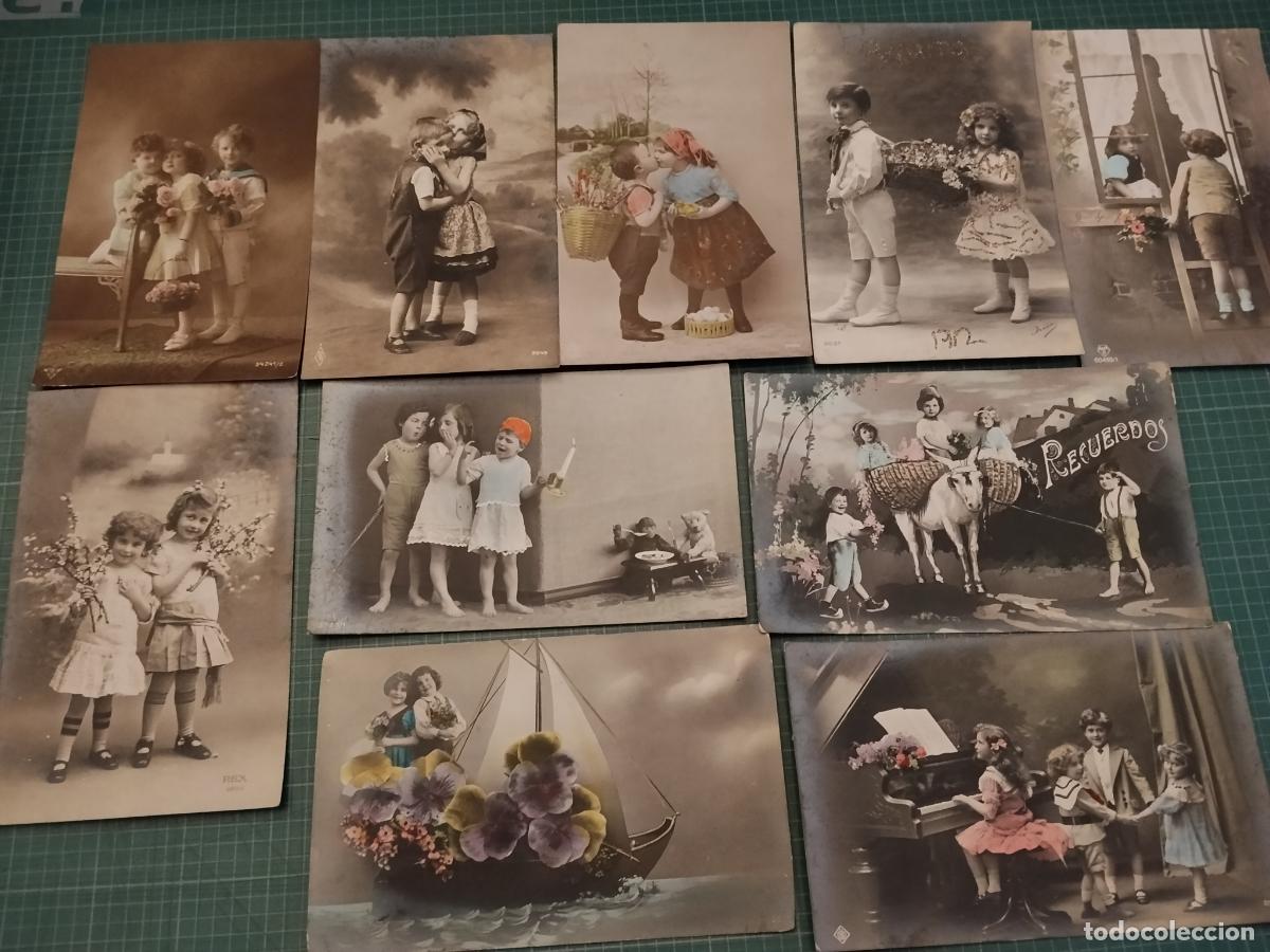 Postales: 10 Postales antiguas ni&ntilde;os. - Foto 1