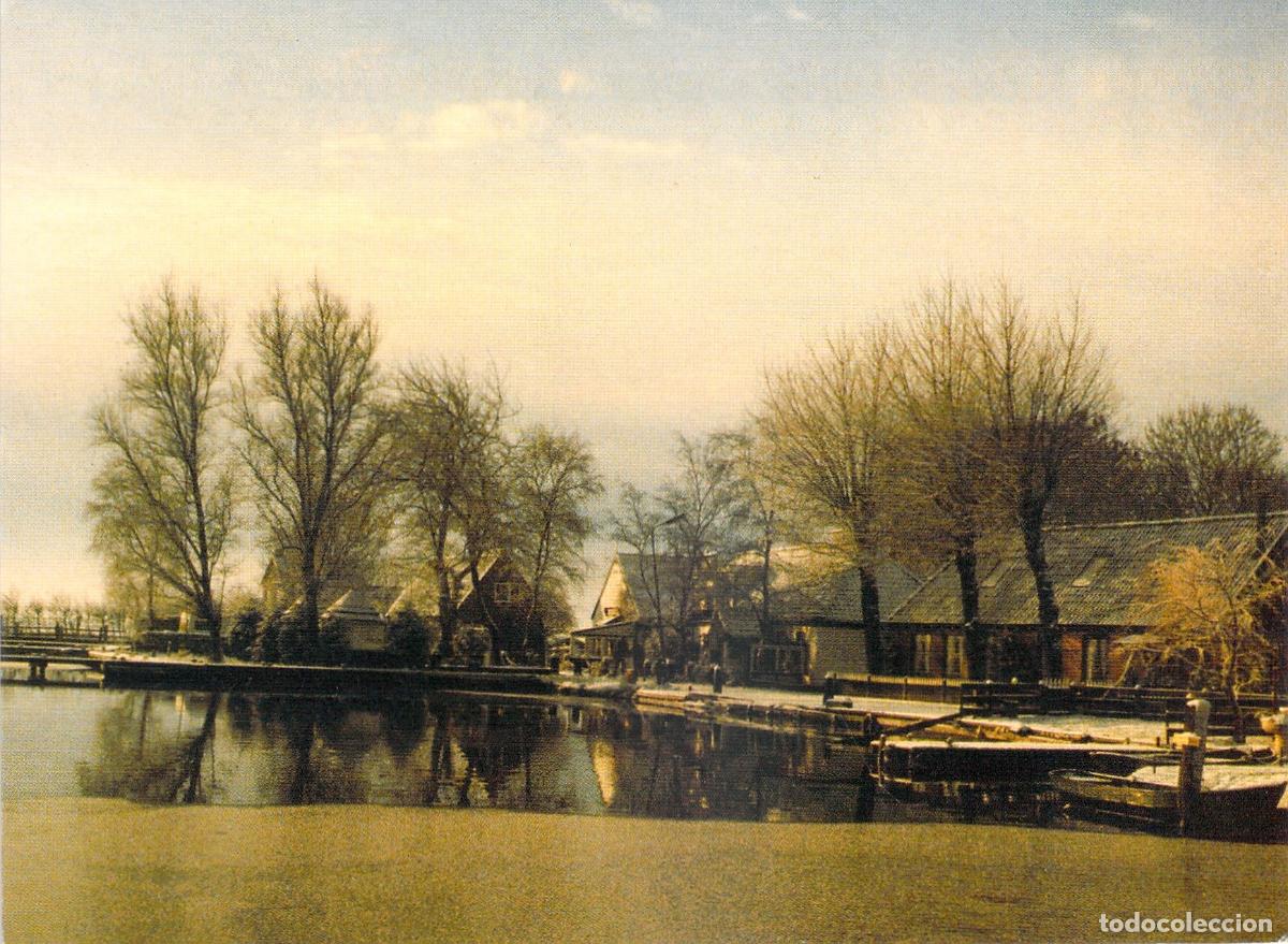 Postkarten: Postal de De Woude Holanda Paisaje de Invierno en el Dique