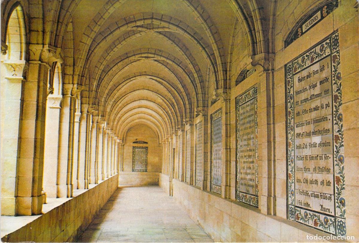 Postales: Postal Jerusal&eacute;n Gruta del Padre Nuestro y Claustro - Foto 1