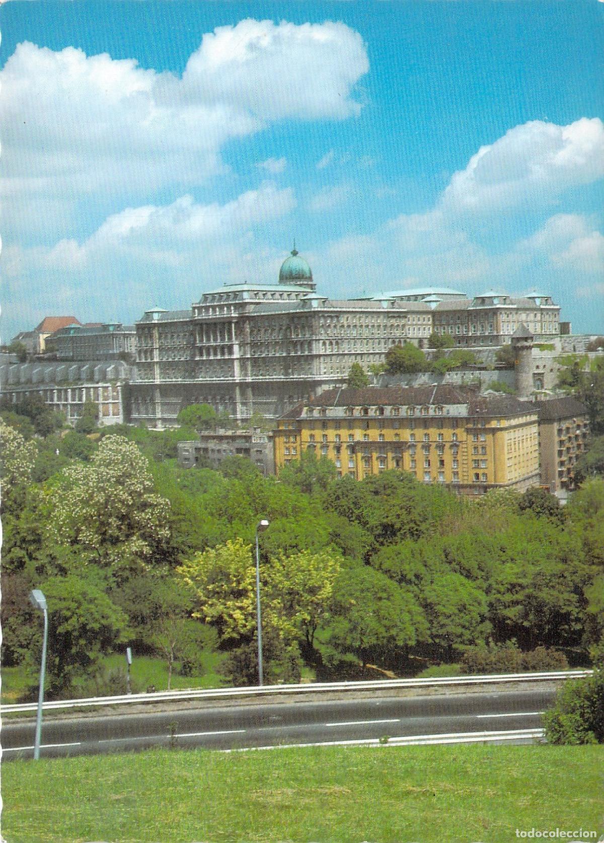 Postales: Postal de Budapest: Vista del Castillo de Buda y Palacio Real - Foto 1