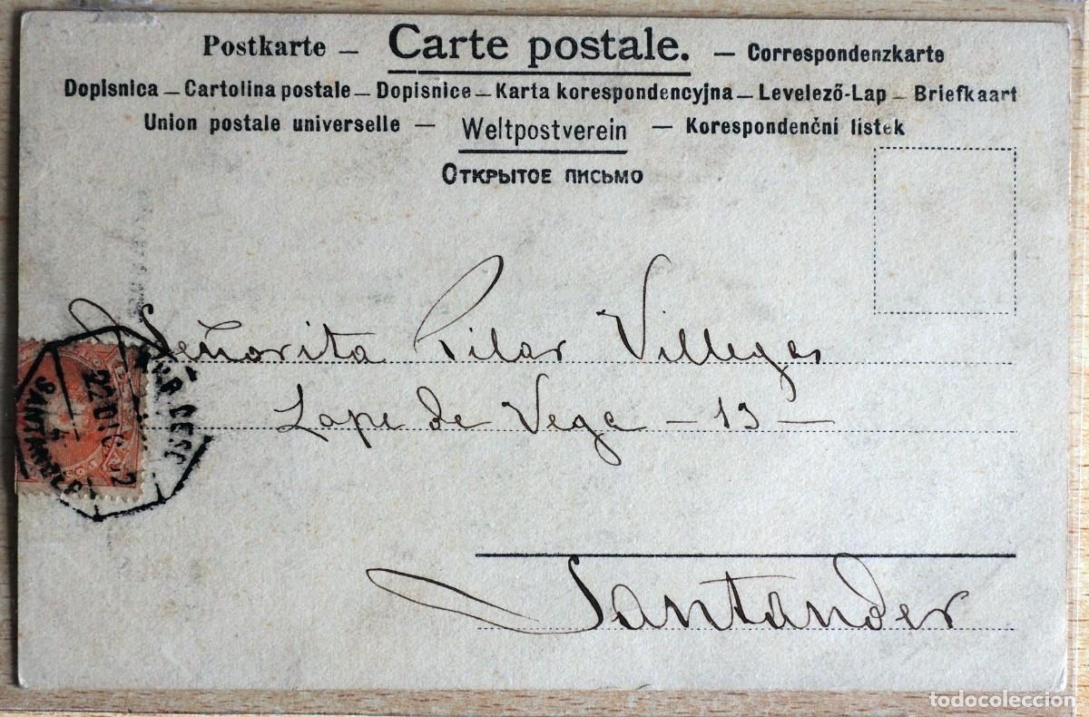 Postales: ANTIGUA POSTAL. A&Ntilde;O 1902 - Foto 2