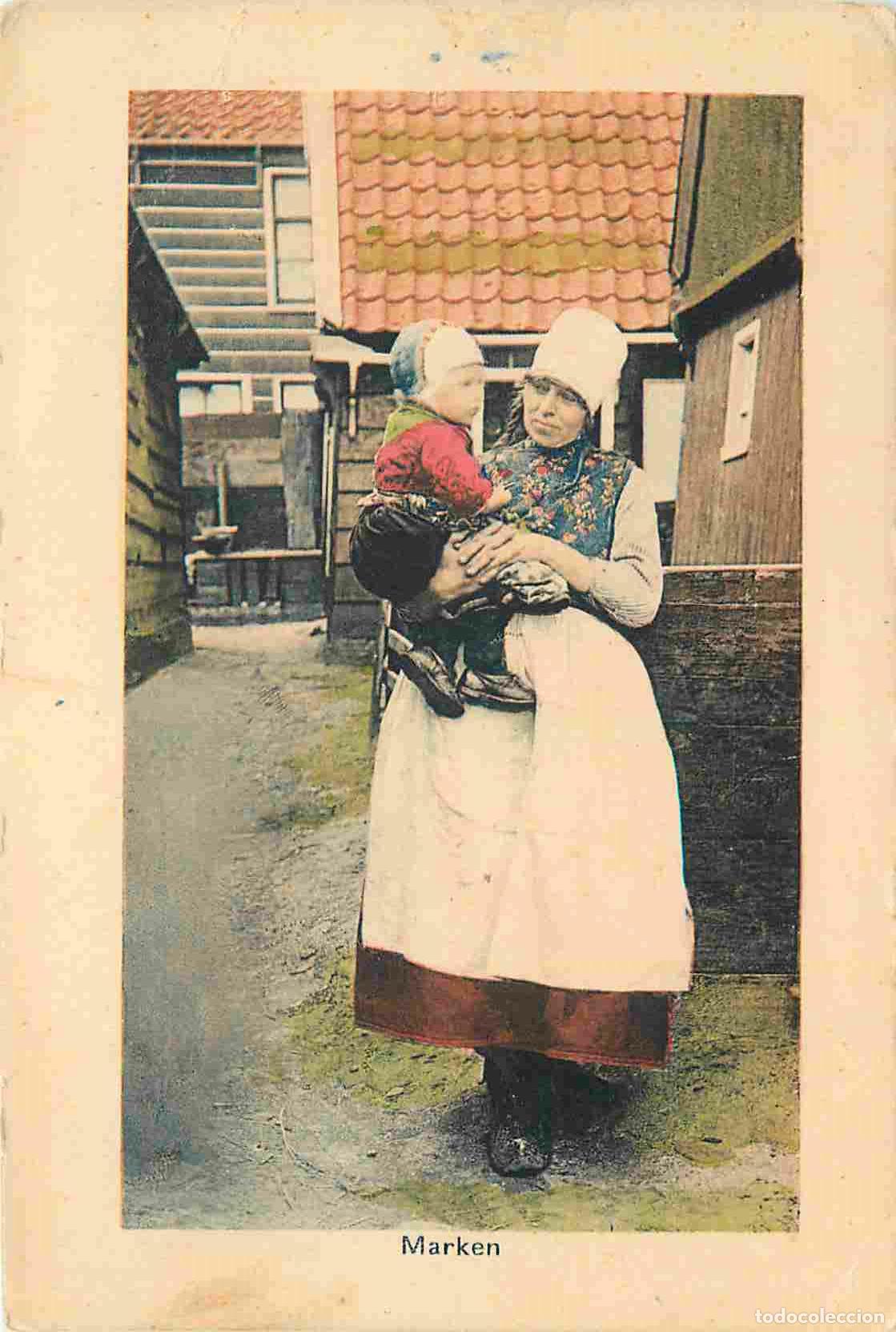 Cartoline: Carte Postale Ancienne - Folklore - Pays-Bas - Noord-Holland - Marken - Le costume f&eacute;minin de l'ile