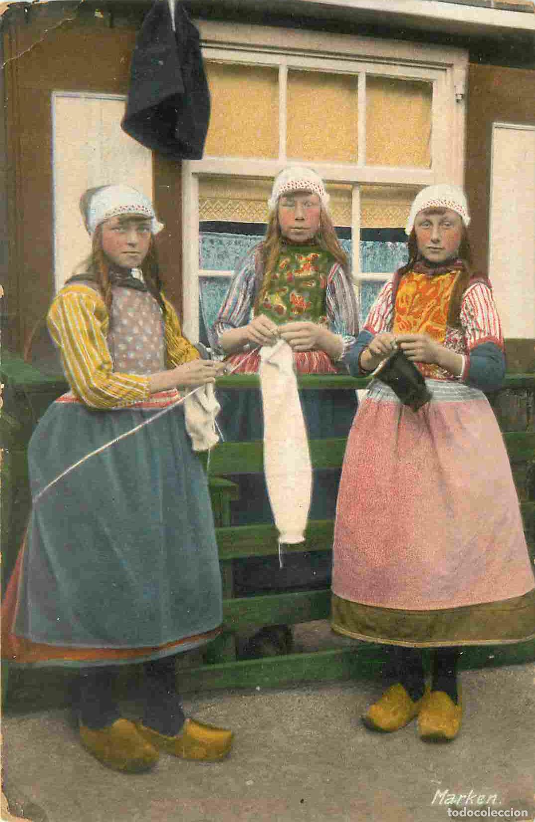 Cartoline: Carte Postale Ancienne - Folklore - Pays-Bas - Noord-Holland - Marken - Anim&eacute;e - Coloris&eacute;e - CPA - V