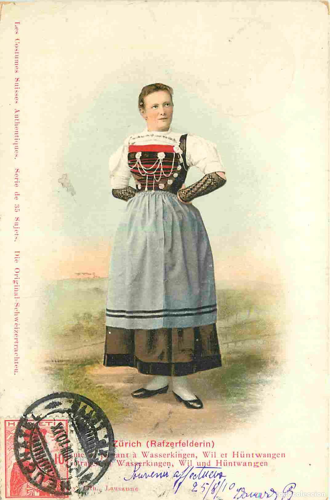 Postkarten: Carte Postale Ancienne - Folklore - Suisse - Canton de Zurich - Z&uuml;rich - Z&uuml;rich Rafzerfelderin - Les