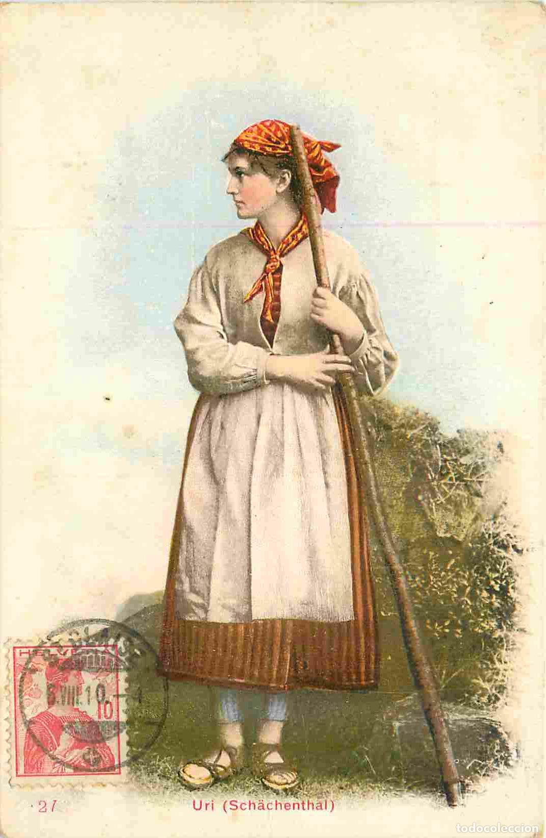 Postkarten: Carte Postale Ancienne - Folklore - Suisse - Uri - Sch&auml;chenthal - Uri sch&auml;chenthal - Anim&eacute;e - Colori