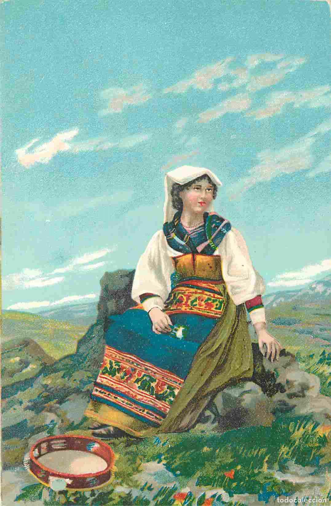 Postkarten: Carte Postale Ancienne - Folklore - Italie - Donna con tamburello - Pr&eacute;curseur - CPA - Voir Scans Re
