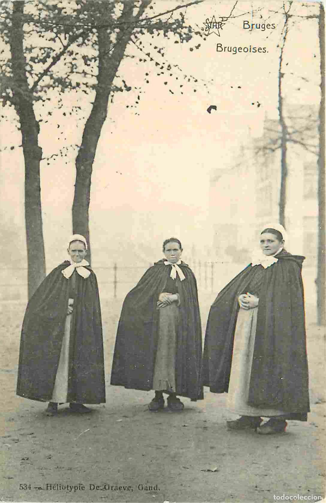 Postkarten: Carte Postale Ancienne - Folklore - Belgique - Flandre-Occidentale - Bruges - Brugeoises - Anim&eacute;e -