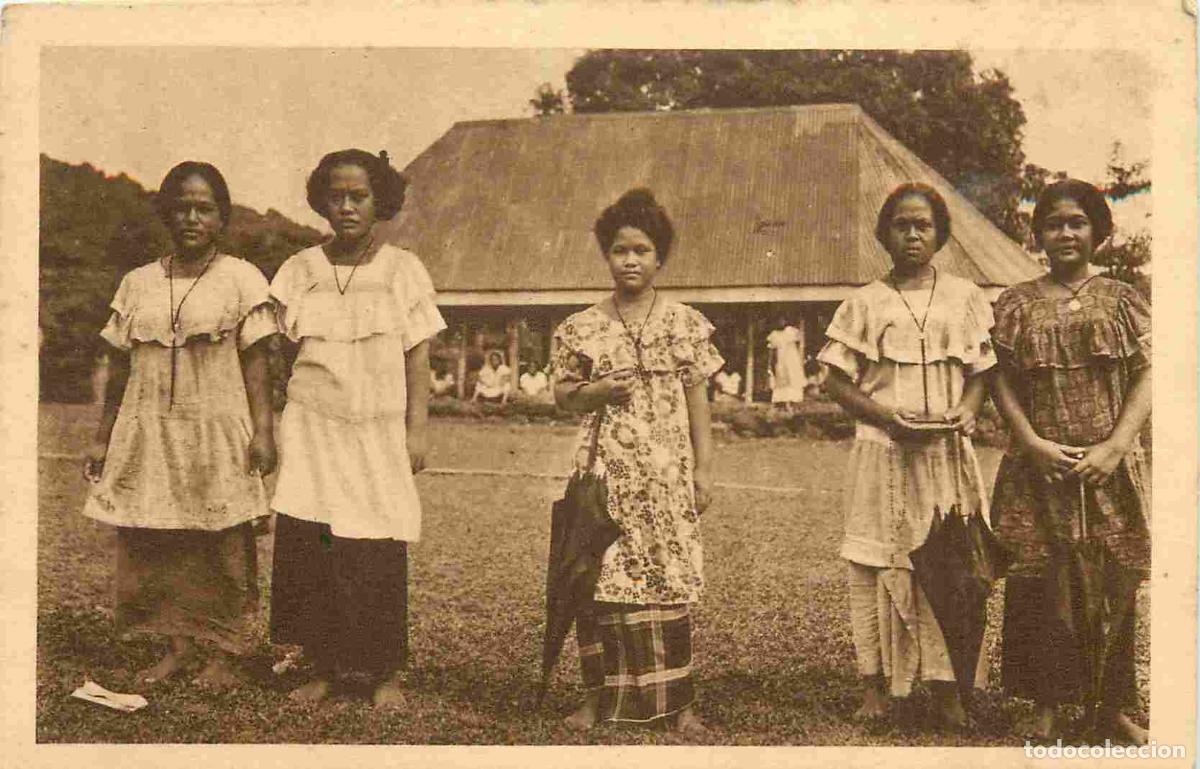 Postkarten: Carte Postale Ancienne - Folklore - Samoa - Tuamasaga - Apia - Jeunes &eacute;l&egrave;ves des s�urs d'Apia - oc&eacute;a