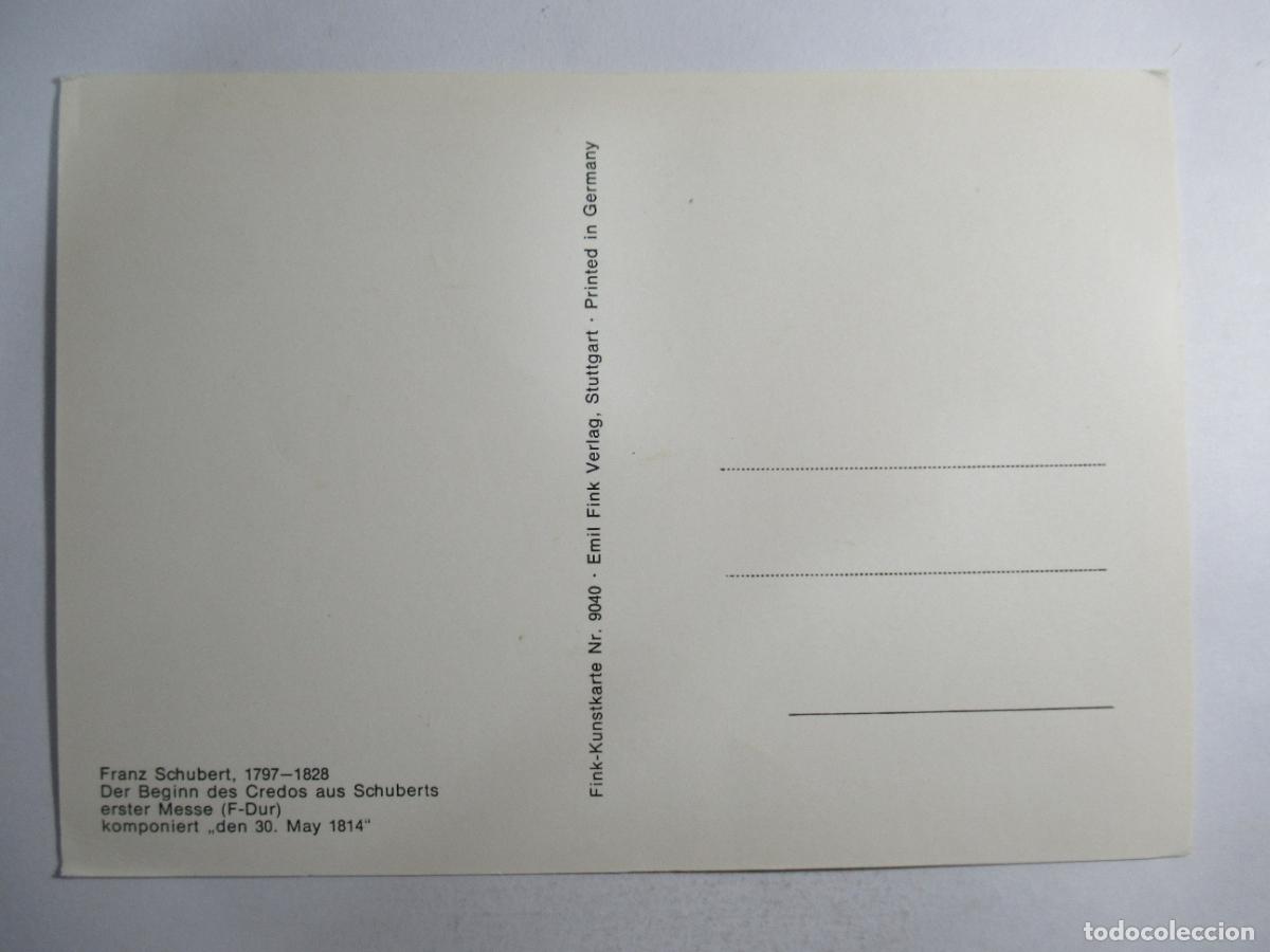 Postales: Franz Schubert - Postal partitura - S/C - Foto 2
