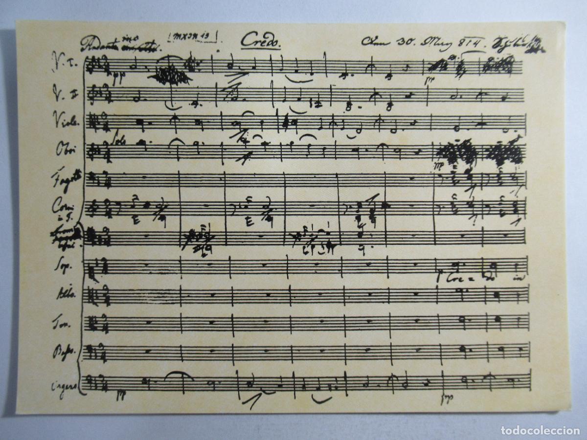 Postales: Franz Schubert - Postal partitura - S/C - Foto 1