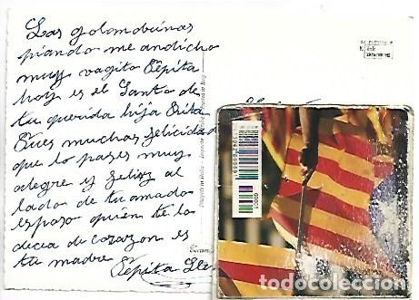 Postales: ROSA ROJA CON HOJAS.. - Foto 2