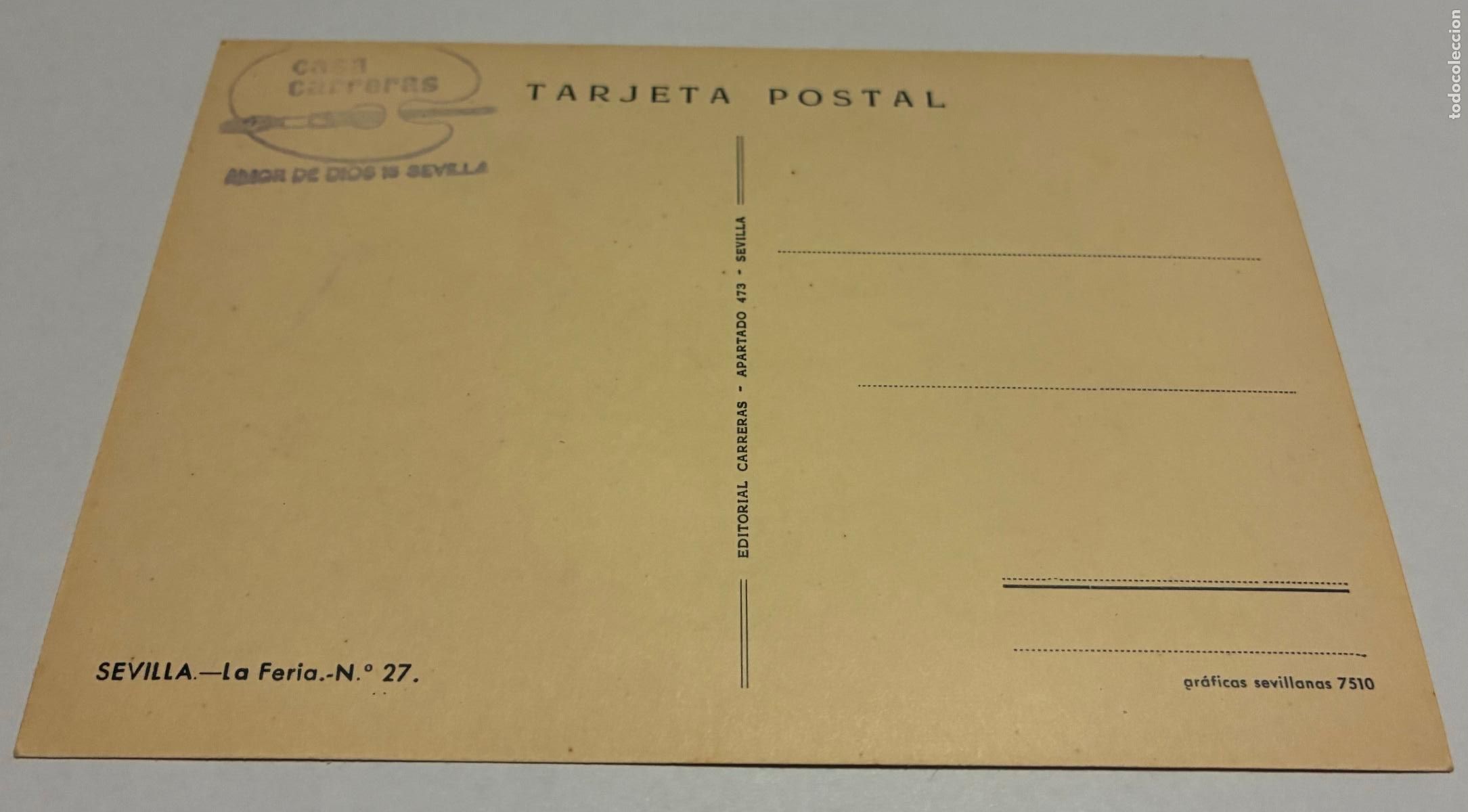 Postales: ANTIGUA POSTAL SEVILLA, La Feria 27 - Foto 2