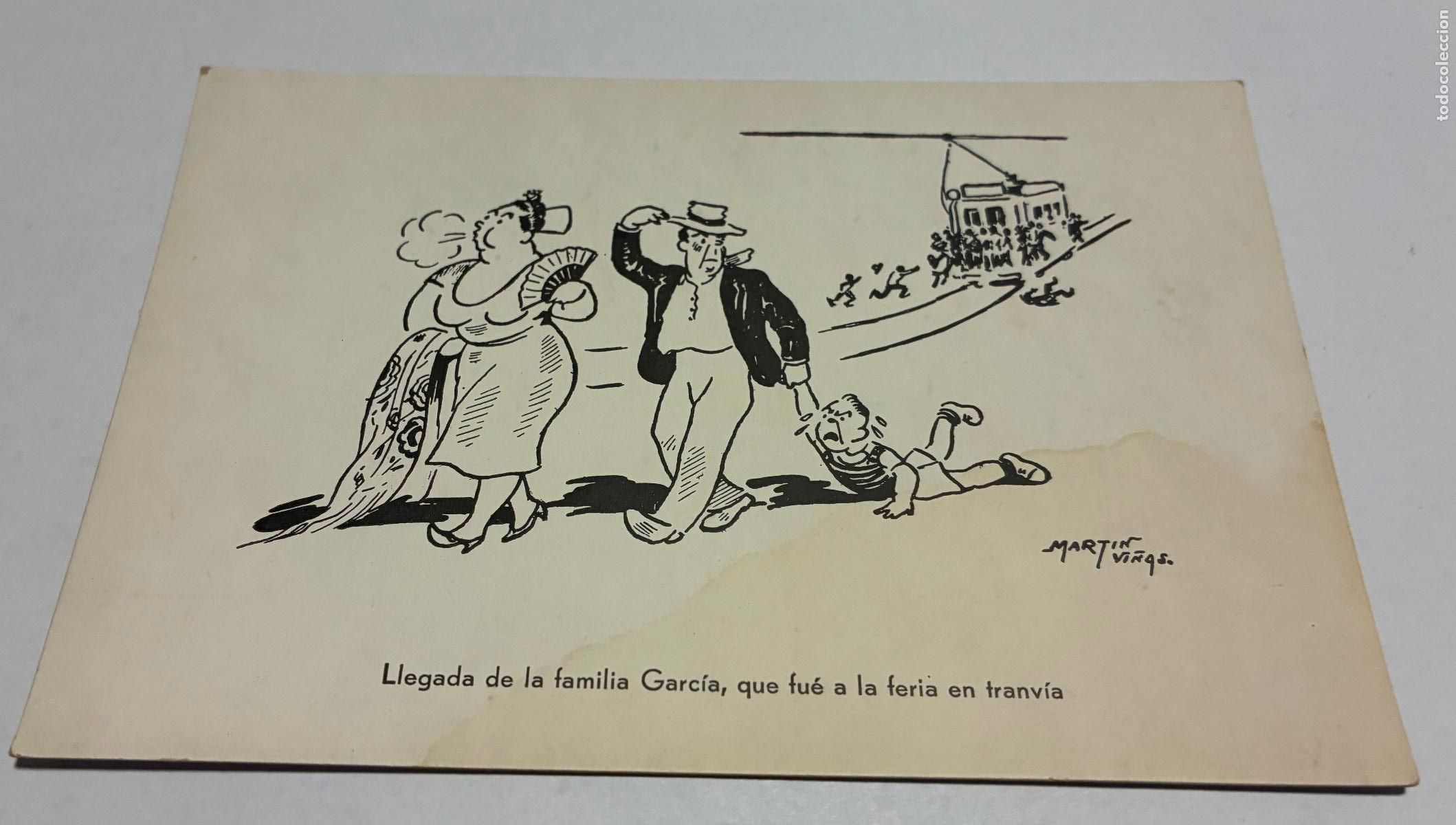 Postales: ANTIGUA POSTAL CHISTES, La llegada de la Familia Garcia ,Chistes 1