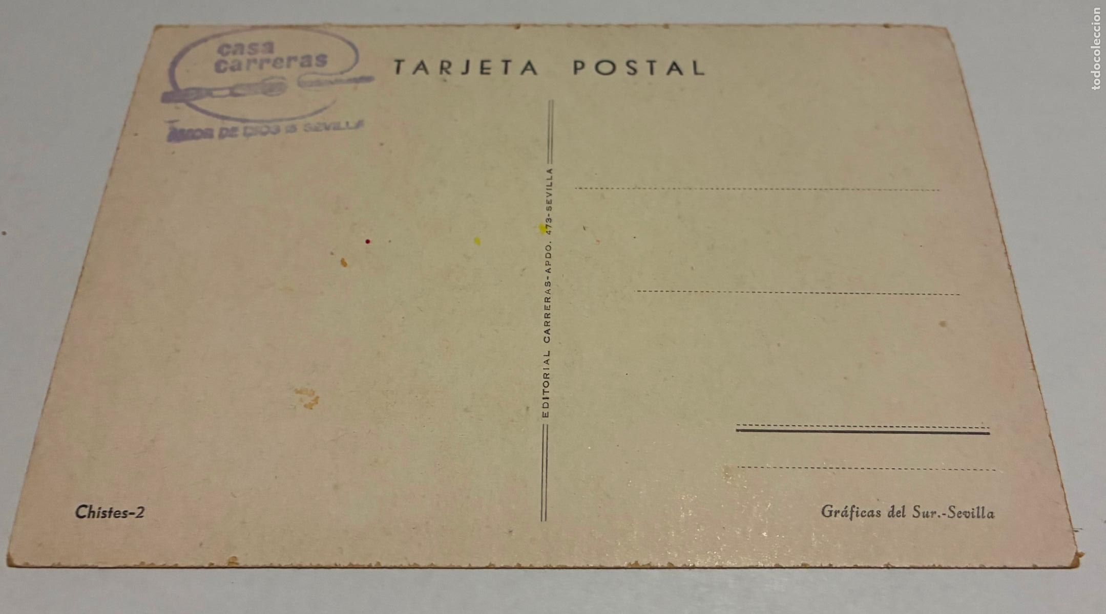 Postales: ANTIGUA POSTAL, CHISTES, Sevilla, Numero 2 - Foto 2