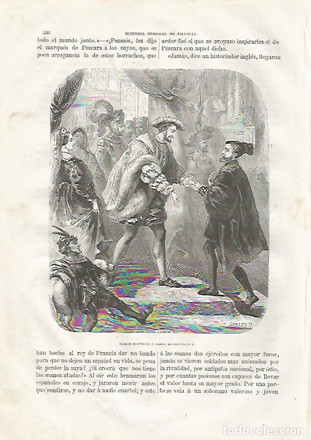 Cartes Postales: LAMINA 3543: Carlos V en la corte de Francisco I - Varios