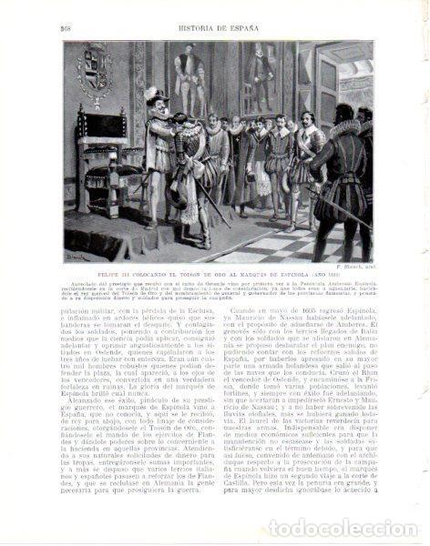 Postkarten: LAMINA V33873: Felipe III imponiendo el Toison de Oro al Marques de Espinola por F. Blanch - Manuel