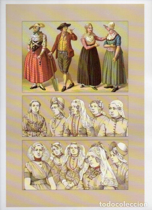 Postcards: LAMINA V18429: Traditional costumes of the 1880s. Holland I - Albert Racinet