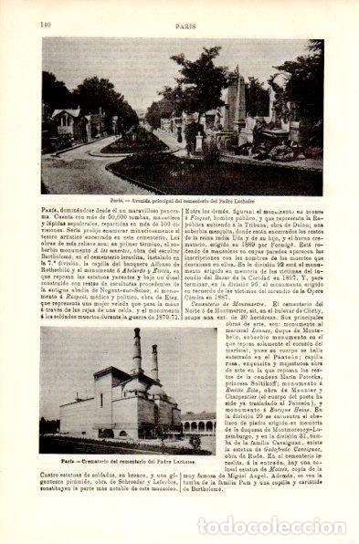 Postkarten: LAMINA V42321: Cementerio del Padre Lachaise, Paris - Varios