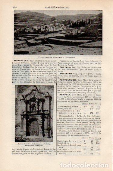 Cartes Postales: LAMINA V50948: Vista e iglesia de Portell, Castellon - Varios.