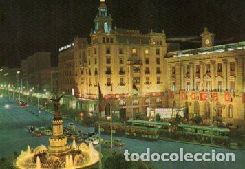 Postkarten: POSTAL PV09126: Plaza de Espa&ntilde;a en Zaragoza, vista nocturna - NULL
