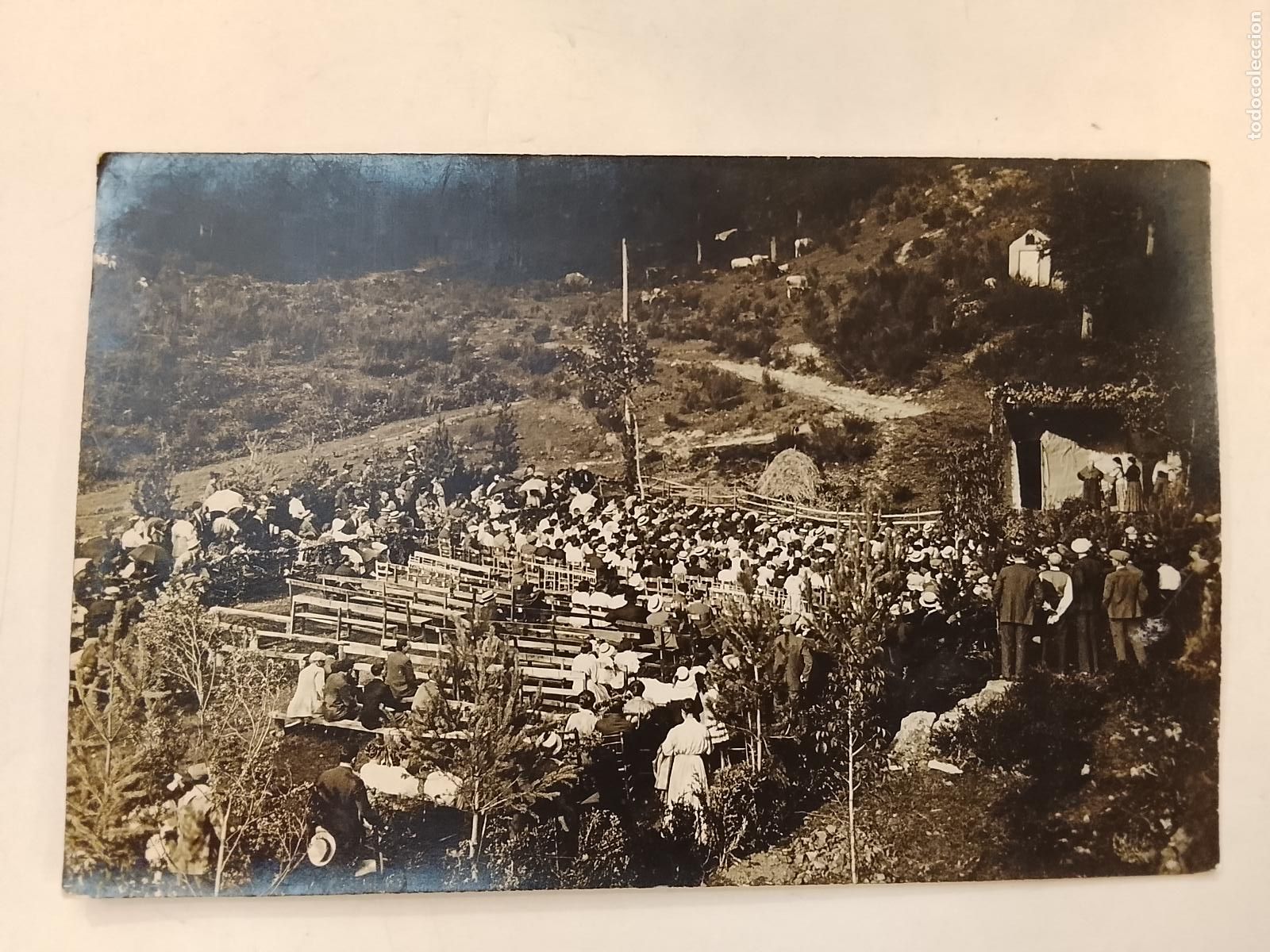 Postales: LUGAR SIN IDENTIFICAR - TEATRO AL AIRE LIBRE - FOTOGRAFICA - POSTAL ANTIGUA -(115.686)