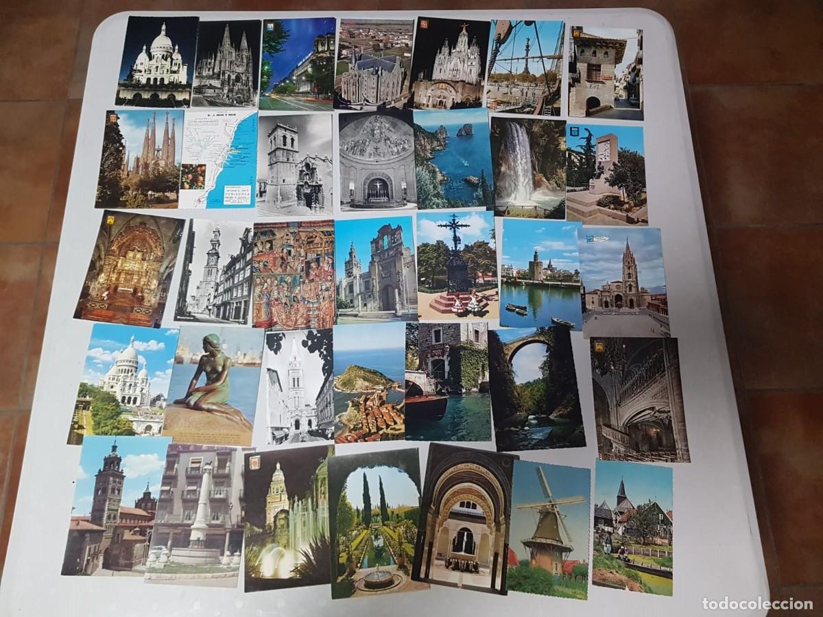 Postales: Lote de unas 200 postales espa&ntilde;olas y extranjeras sin usar - Foto 1