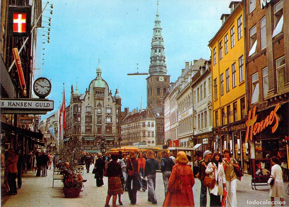 Postales: Postal de Copenhague, Dinamarca - Paseo Rambla Str&oslash;get - Foto 1