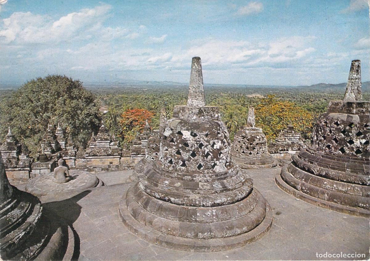Postales: Postal del Templo Budista de Borobudur en Java Central, Indonesia - Foto 1