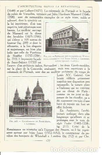 Postales: LAMINA V00165: Catedral de San Pablo y WhiteHall, Londres - Salomon Reinach