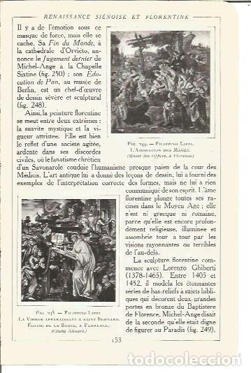 Cartes Postales: LAMINA V00172: Adoracion de los Magos y La Virgen apareciendose a San Bernardo, por F. Lippi - Salom