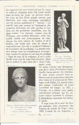Postales: LAMINA V00131: Esculturas por Praxiteles - Salomon Reinach