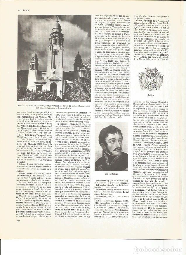Cartoline: LAMINA V00969: Escudo de Bolivia y Simon Bolivar - VVAA