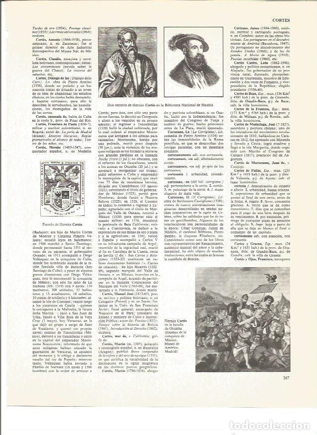 Postales: LAMINA V01075: Escudo, retratos y pintura de Hernan Cortes - VVAA