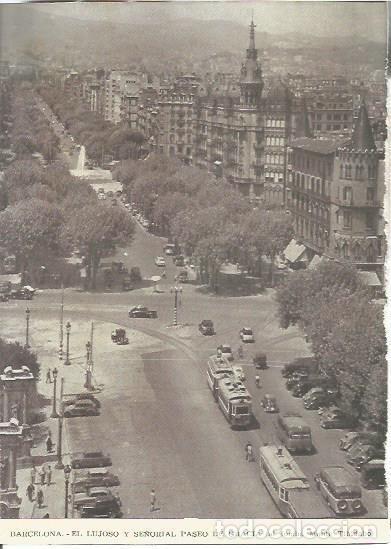 Cartes Postales: LAMINA V01176: Paseo de Gracia con el Tibidabo al fondo, Barcelona - VVAA