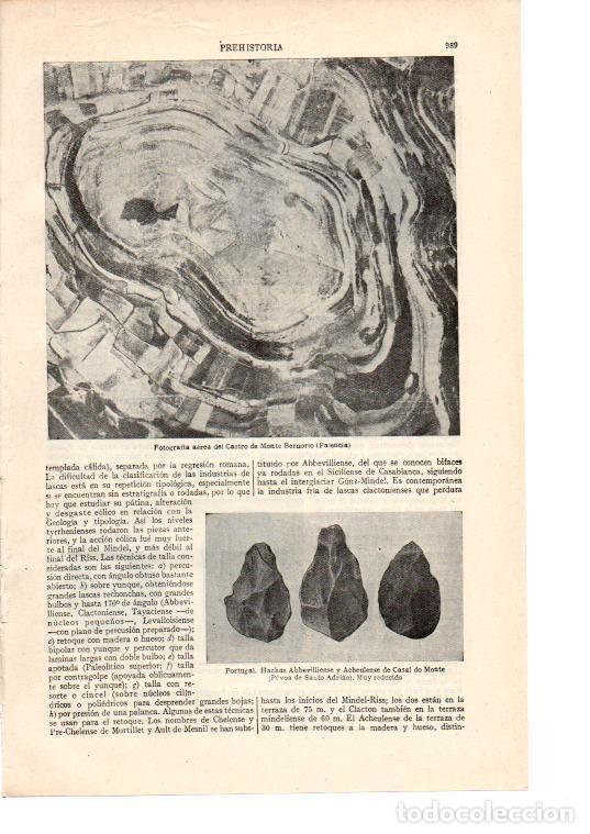 Postales: LAMINA ESPASA 38590: Fotografia aerea del Castro de Monte Bernorio, Palencia - Varios