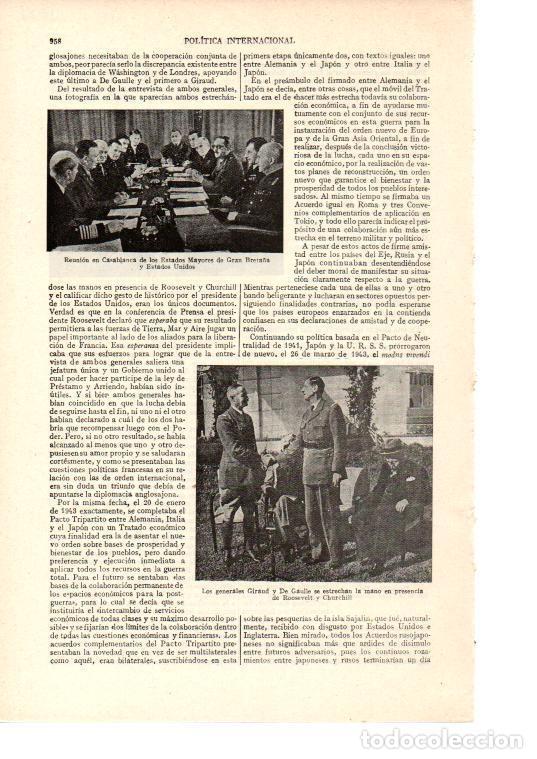 Cartes Postales: LAMINA ESPASA 38586: Reunion en Casablanca entre Estados Unidos y Gran Breta&ntilde;a - Varios