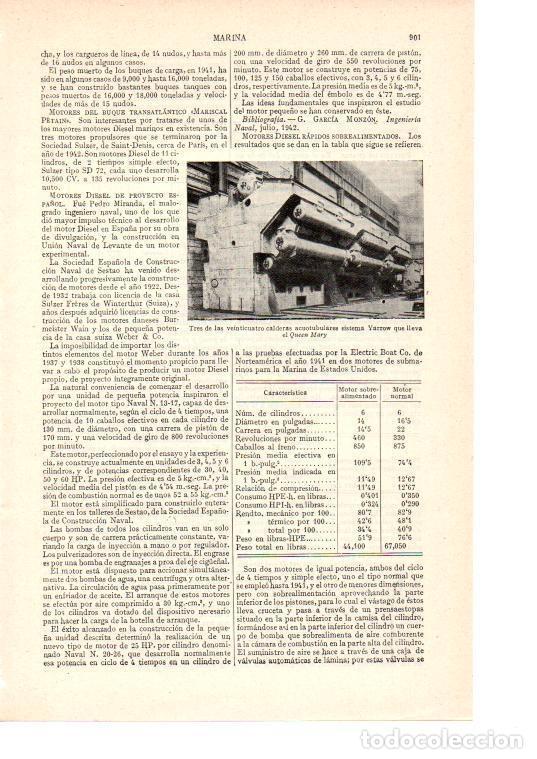 Postales: LAMINA ESPASA 38583: Calderas Yarrow del Queen Mary - Varios