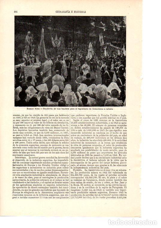 Postkarten: LAMINA ESPASA 38433: Bendicion de bandera en Buenos Aires, Argentina - Varios