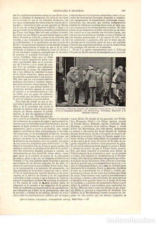 Postkarten: LAMINA ESPASA 38431: Reunion despues del atentado contra Hitler - Varios