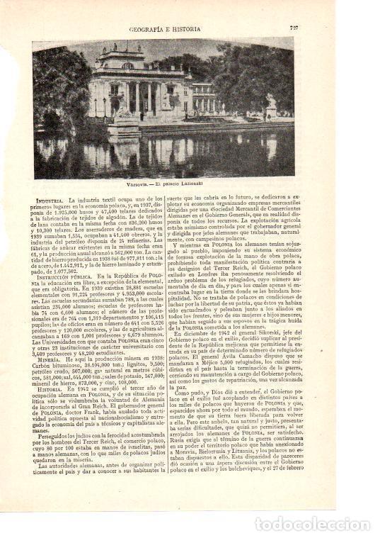 Postkarten: LAMINA ESPASA 38524: El palacio Lazienski en Varsovia, Polonia - Varios