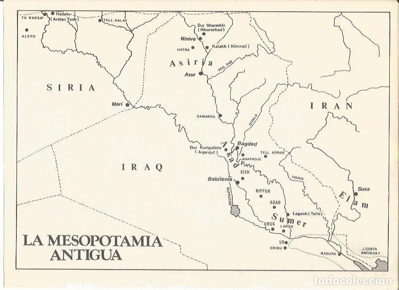Postcards: LAMINA 27619: Mapa de Mesopotamia antigua - Guy Annequin