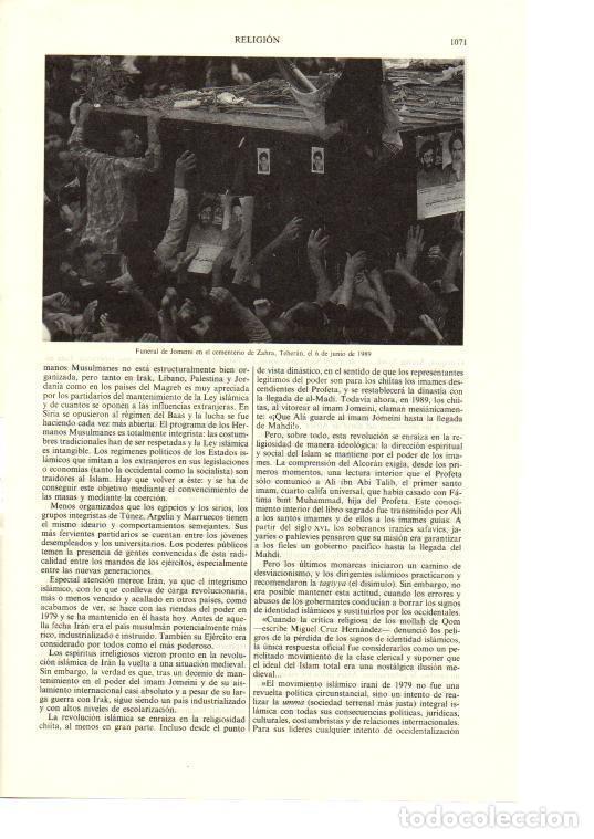 Cartoline: LAMINA ESPASA 38745: Funeral de Jomeini en Teheran el 6 de junio de 1989 - Varios