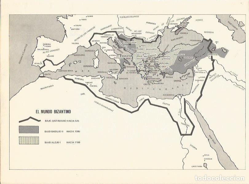 Postcards: LAMINA 27676: Mapa del imperio de Bizancio - Guy Annequin