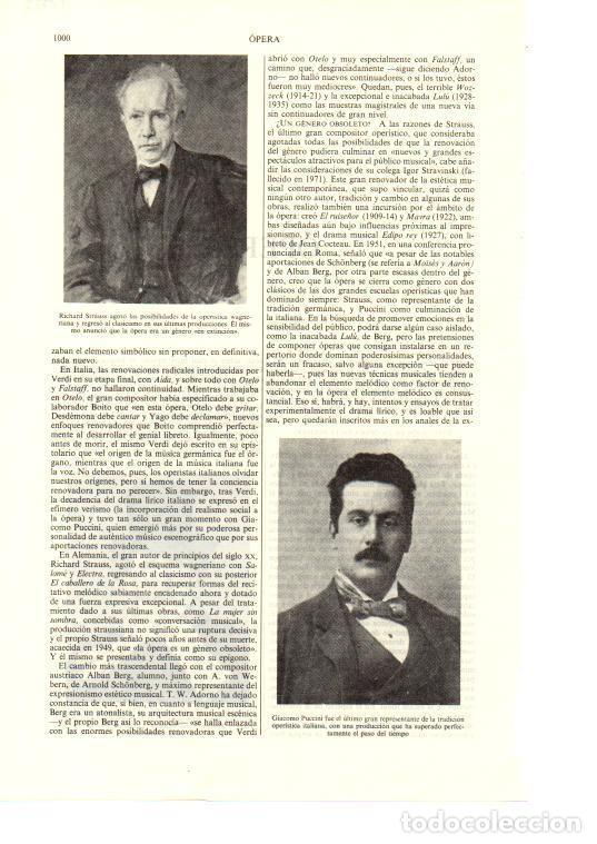 Postais: LAMINA ESPASA 38737: Retrato de Richard Strauss y Giacomo Puccini - Varios