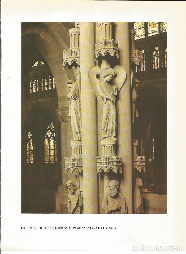 Postales: LAMINA 27752: Pilar de los Angeles de la catedral de Estrasburgo, Francia - Jean Baudry