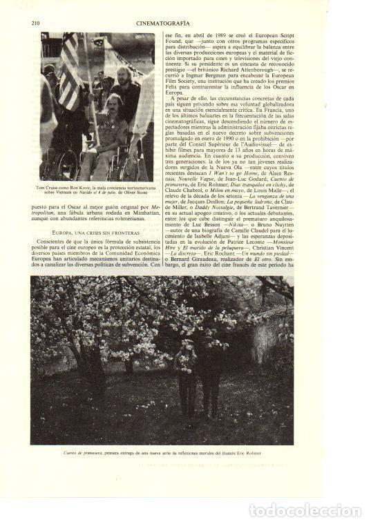 Postcards: LAMINA ESPASA 38638: Tom Cruise en Nacido el 4 de julio y escena de Cuento de Primavera - Varios