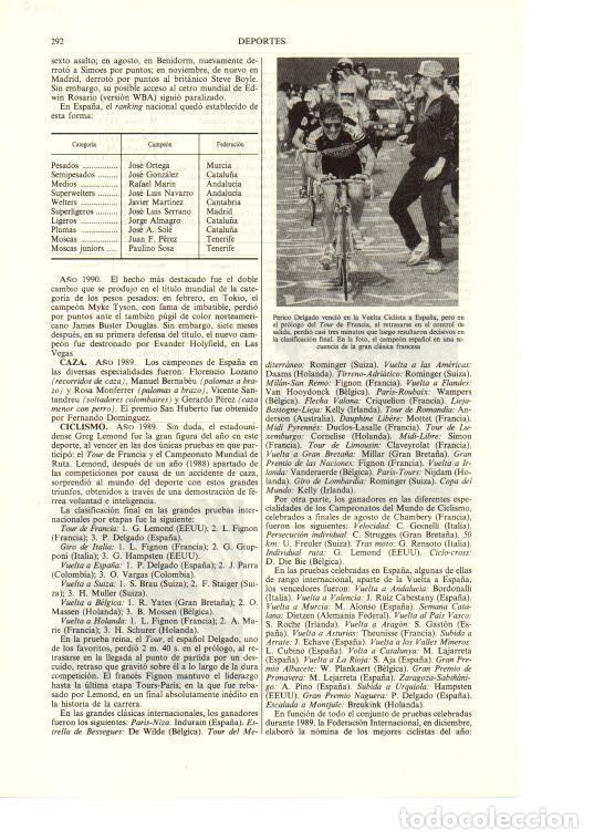 Postales: LAMINA ESPASA 38649: Perico Delgado en la Vuelta Ciclista a Espa&ntilde;a - Varios